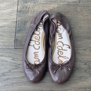 Sam Edelman ballerina flats (brown leather)
